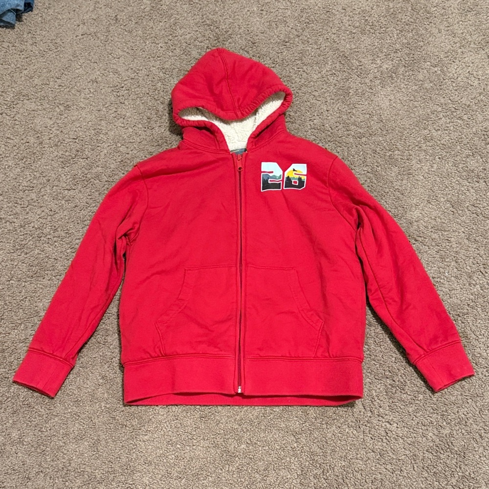 Old Navy Red Kids Hoodie with Colorful Number